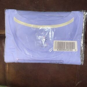 Izzac Mizzrahi powder blue tee